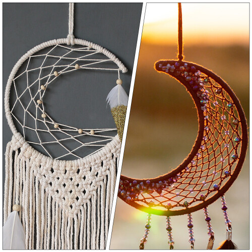 36Pcs Golden Dream Catcher Hoops Iron Frame for Crafting 2
