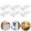 64Pcs Home Use Roller Shade Chain Retainers Clear Acrylic Cord Hooks 9