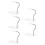 5Pcs Adjustable Transparent Figure Base Stands for Model Collectibles 5