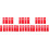 30Pcs Double-Sided Red Acrylic Table Number Markers for Weddings 5