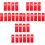 30Pcs Double-Sided Red Acrylic Table Number Markers for Weddings 4