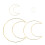 36Pcs Golden Dream Catcher Hoops Iron Frame for Crafting 9
