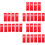 30Pcs Double-Sided Red Acrylic Table Number Markers for Weddings 7