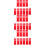 30Pcs Double-Sided Red Acrylic Table Number Markers for Weddings 9