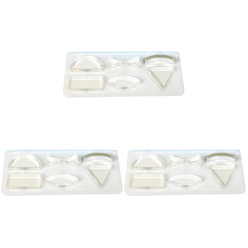 3Sets Transparent Optical Lens Kit for Physics Teaching Laboratory Use 1