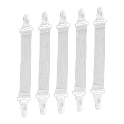 48St Verstelbare Witte Bedlaken Clips Elastisch Houder Strap