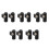 5Sets Wandelstok Lock Clips Plastic Zwart Vergrendelingen 5