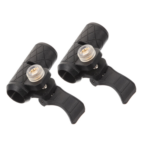 5Sets Wandelstok Lock Clips Plastic Zwart Vergrendelingen