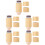 5Pcs Light Brown Foundation Brush Set Soft Fiber Makeup Blending Tools 7
