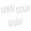 3Pcs Easy-Install Plastic Pigeon Spikes Silver for Bird Protection 3