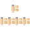 5Pcs Light Brown Foundation Brush Set Soft Fiber Makeup Blending Tools 6