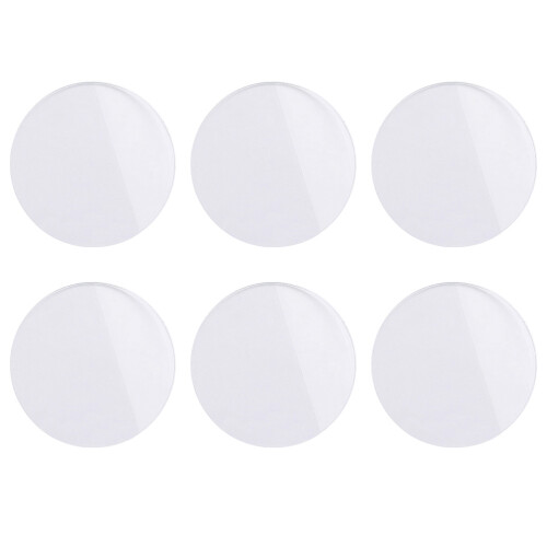 12Pcs Transparent Watch Glass Lens Round Flat Durable Screen Protector