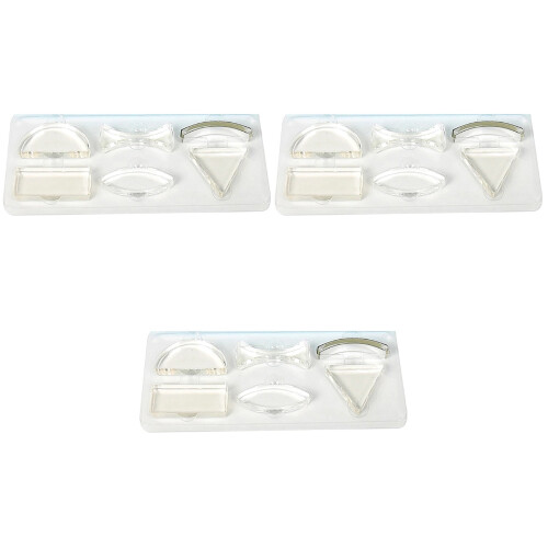 3Sets Transparent Optical Lens Kit for Physics Teaching Laboratory Use 2