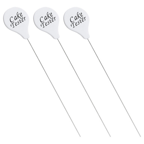 9Pcs Stainless Steel Cake Tester Easy Clean Baking Tool White Grip