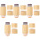 5Pcs Light Brown Foundation Brush Set Soft Fiber Makeup Blending Tools 4