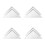 8Pièces Couvre-Angles Protecteurs Blancs En -Foot 10