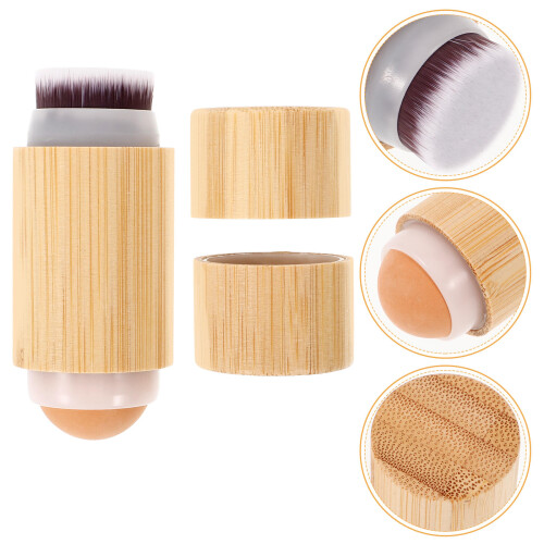 5Pcs Light Brown Foundation Brush Set Soft Fiber Makeup Blending Tools 2