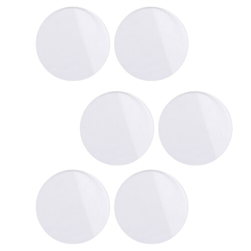 12Pcs Transparent Watch Glass Lens Round Flat Durable Screen Protector 2