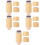 5Pcs Light Brown Foundation Brush Set Soft Fiber Makeup Blending Tools 8