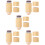 5Pcs Light Brown Foundation Brush Set Soft Fiber Makeup Blending Tools 9