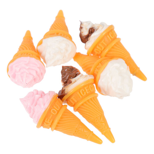 30Pcs Assorted Resin Miniature Ice Creams Durable Tiny Decor for Kids