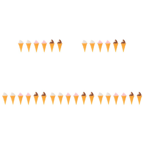 30Pcs Assorted Resin Miniature Ice Creams Durable Tiny Decor for Kids 1