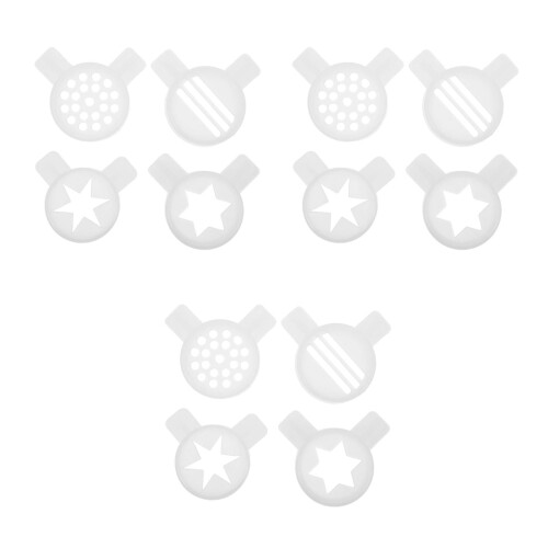 12Pcs Ice Cream Machine Replacement Nozzles White Plastic for Desserts 2