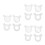12Pcs Ice Cream Machine Replacement Nozzles White Plastic for Desserts 6