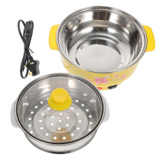 2Pcs Stainless Steel Steam Pot Yellow Double Layers Stockpot