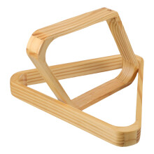6Pcs Portable Solid Wood Pool Table Triangle Rack Beige for Billiards