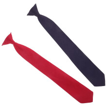 6Pcs Men's Clip Tie Pack Pre Tied Neck Ties Polyester Dress Assorted
