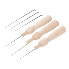 60pcs Set 3 Wooden Punch Hole Fine Needle