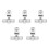 5Sets Rvs Pivot Deurscharnier Glasdeur Badkamer Robuust 4