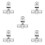 5Sets Rvs Pivot Deurscharnier Glasdeur Badkamer Robuust 10