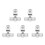 5Sets Rvs Pivot Deurscharnier Glasdeur Badkamer Robuust 9