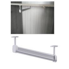 Adjustable Aluminium Closet Rod UShaped Wardrobe Hanging Bar 30cm Heavy Duty RustResistant