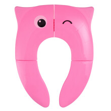 2St Roze Toiletbrilpad Vouwbaar Met Duurzaam PP Materiaal