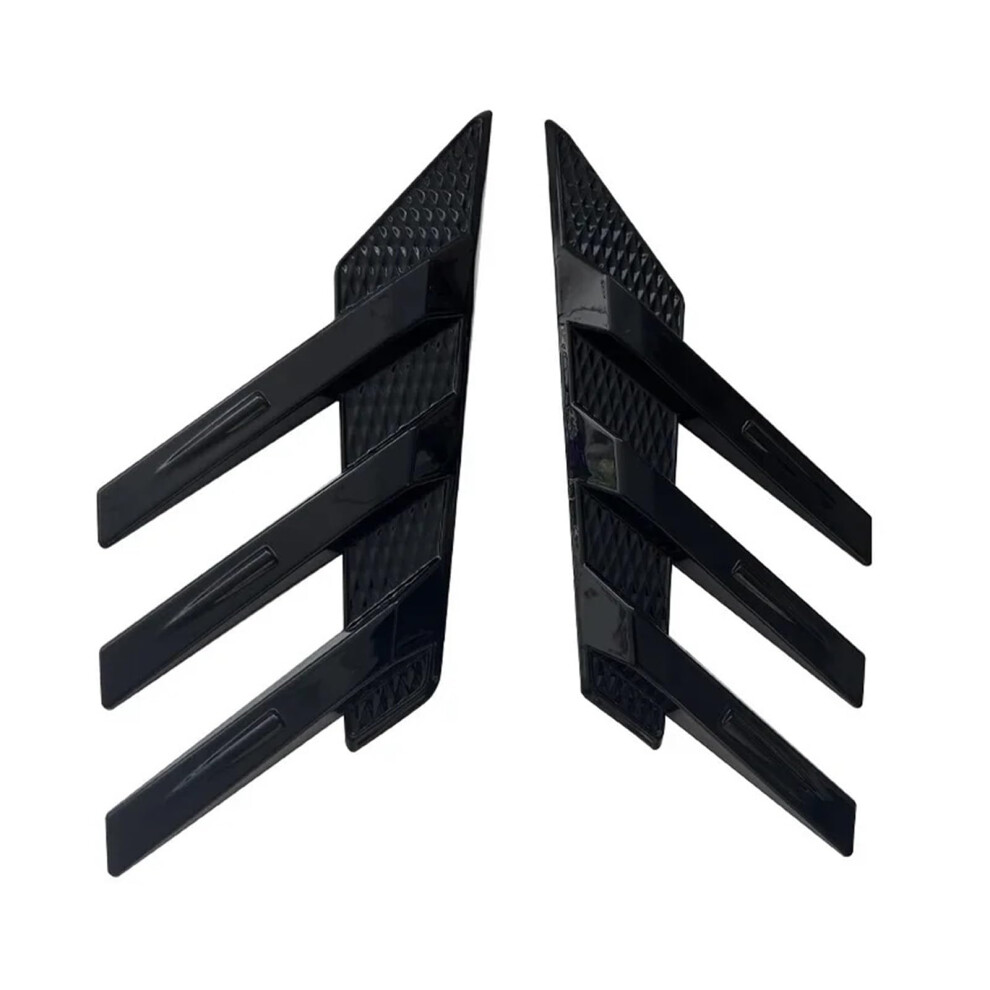 Glossy Rear Window Louvers With Aerodynamic Side Spoiler For Sporty Car Styling Black 9053599165477