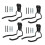 Garage Hooks Heavy Duty Wall Storage, RustResistant Double Utility Hooks for Tools, Black 4pcs 1