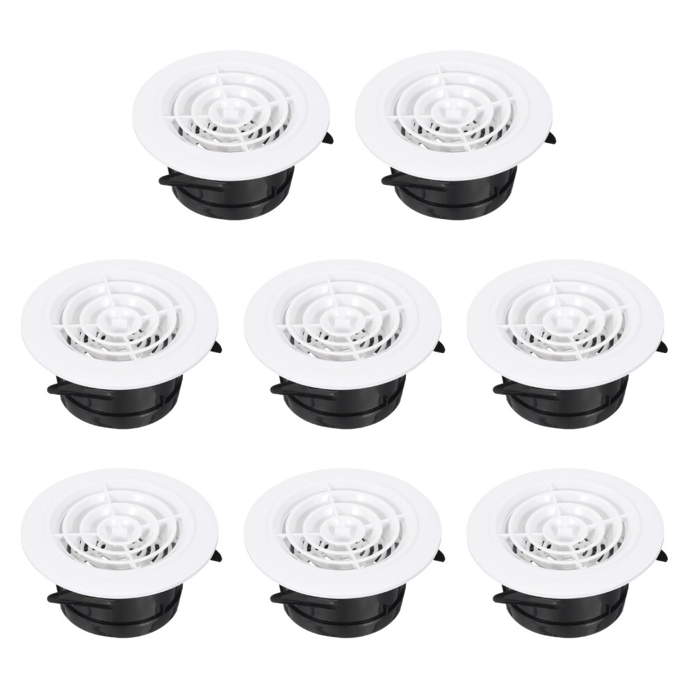4 Inch Adjustable Air Vent Cover, 6 Pack Abs Rotatable Soffit Vent Grille For Bathroom Kitchen Ceiling 9174973493228