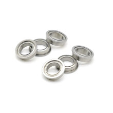 10 PCS F6803ZZ Double Shielded Flanged Ball Bearings, Precision Hardened Steel for Machinery