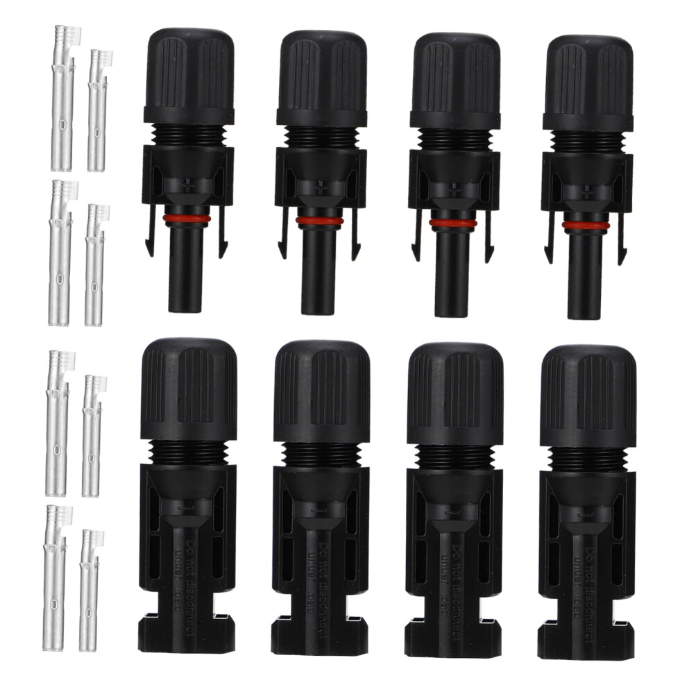 8 Pcs Waterproof Mc4 Solar Panel Connectors 1000V Dc Quick Connect Photovoltaic Wiring 9070919949982