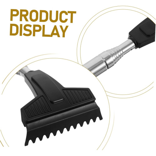 Car Rearview Mirror Wiper with Retractable Handle, Dual Function Windshield Cleaning Tool for All Cars 1