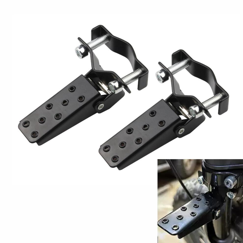 Motorcycle Foot Pegs Universal Fit Wide 90 Foldable Footrests For Motorbike Scooter Atv 9053599166559