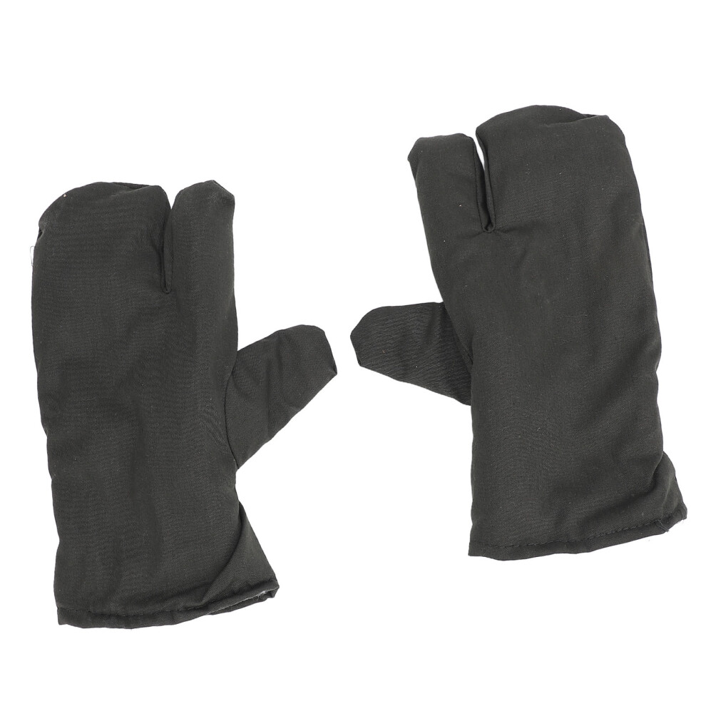 3 Finger Winter Warm Gloves For Outdoor Work Green, Berber Fleece 6921383388599
