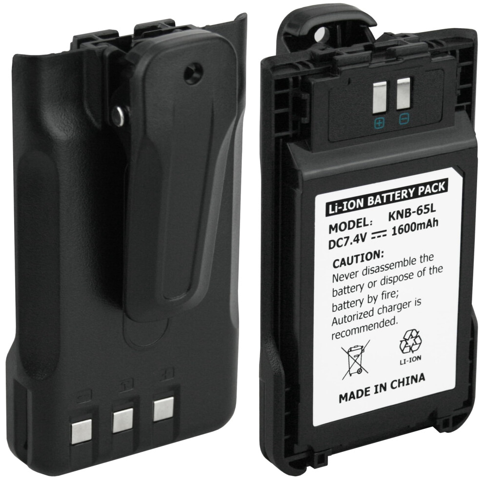 2 Pack 7.4V 1600Mah Liion Replacement Batteries For Kenwood Radio Knb63 Knb65 Longlasting Power 9174973493679