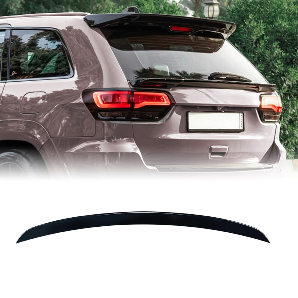 Glossy Rear Trunk Wing Spoiler For Jeep Grand Cherokee Srt 20122021 Sporty Styling Black 9455672839679