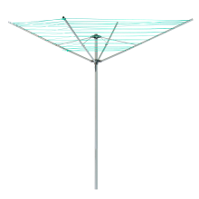 (4 Arm - 40m with Cover) KCT Rotary Washing Clothes Line Outdoor Rotating Spinning Turning Airer + Optional Covers