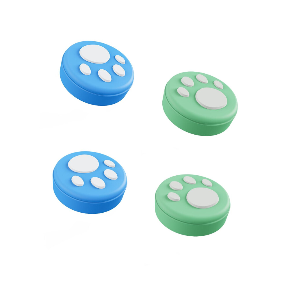 Thumb Grip Caps Cat Claw Design Silicone Joystick Covers For Nintendo Switch Lite Oled Green/Blue 9053599167341