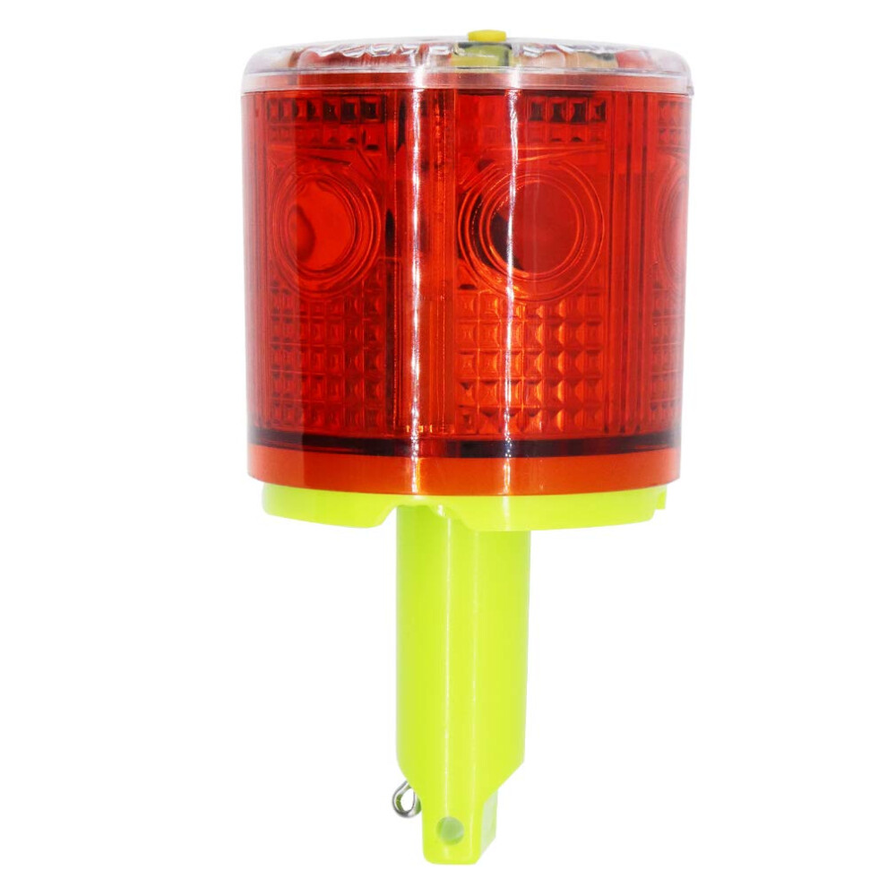 Solar Strobe Warning 360 Led Solar Powe Waterproof Beacon For Construction Marine Dock (Red) Light/Red 9455672840330